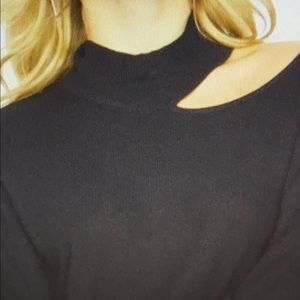 Black cold shoulder sweater (NWOT)